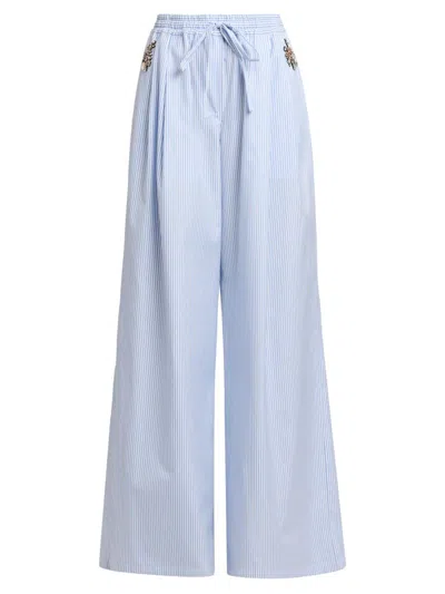 Dolce & Gabbana Women's Crystal-embellished Cotton Drawstring Pants