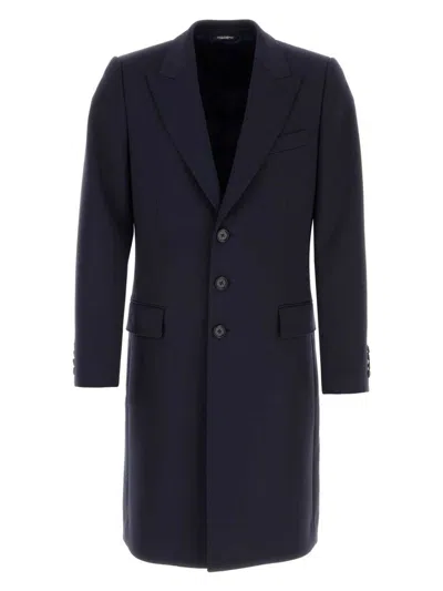 Dolce & Gabbana Women's Dark Stretch Polyester Blend Coat