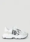 Dolce & Gabbana Woman Multicolor Fabric And Leather Daymaster Sneakers In White
