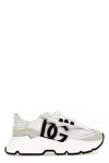 Dolce & Gabbana Woman Multicolor Fabric And Leather Daymaster Sneakers In White