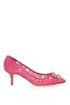 Dolce & Gabbana Woman Pumps Fuchsia Size 5.5 Viscose, Cotton, Silk, Polyamide In Pink