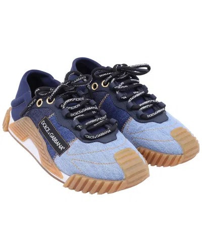Dolce & Gabbana Women's Denim And Neoprene Two-tone Ns1 Sneaker, Size 38.5 (authentic Pre-loved) In Multi