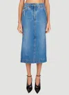 Dolce & Gabbana Women Denim Midi Skirt In Blue