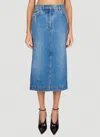 Dolce & Gabbana Women Denim Midi Skirt In Blue
