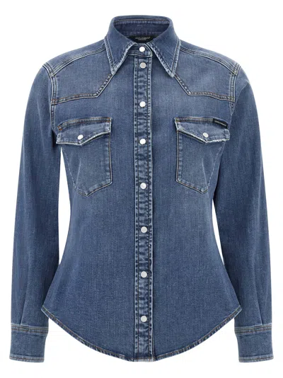 Dolce & Gabbana Women's Denim Shirt In Blue