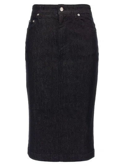 Dolce & Gabbana Women Denim Skirt In Black
