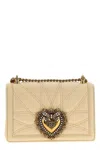 Dolce & Gabbana Ivory Nappa Leather Devotion Shoulder Bag In Neutral
