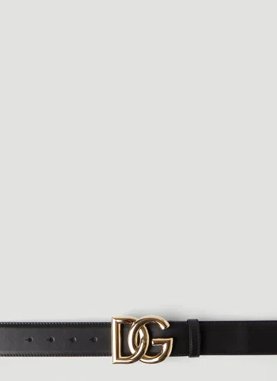 Dolce & Gabbana Women Dg Buckle Belt In Black
