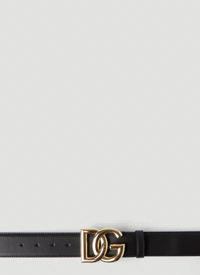 Dolce & Gabbana Women Dg Buckle Belt In Black