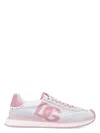 Dolce & Gabbana Canvas And Suede Sneakers In White Pink