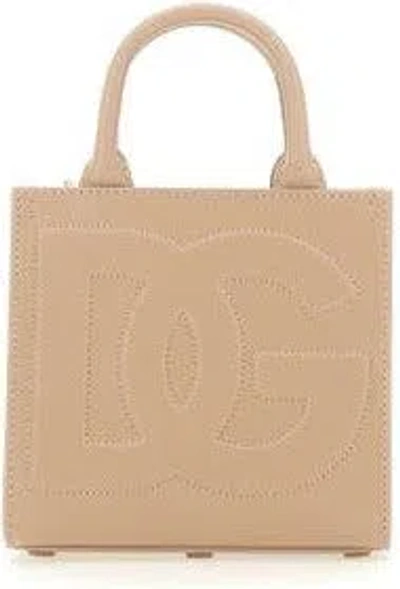 Dolce & Gabbana Women's Dg Daily Mini Leather Tote In Pale Pink