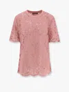 Dolce & Gabbana Cordonetto Lace T-shirt In Pink