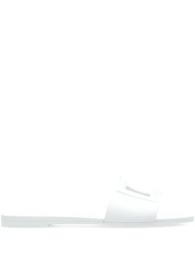 Dolce & Gabbana Women Dg Logo Beach Slides In White