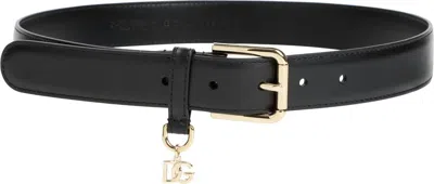 Dolce & Gabbana Women's Dg Logo Belt In Black