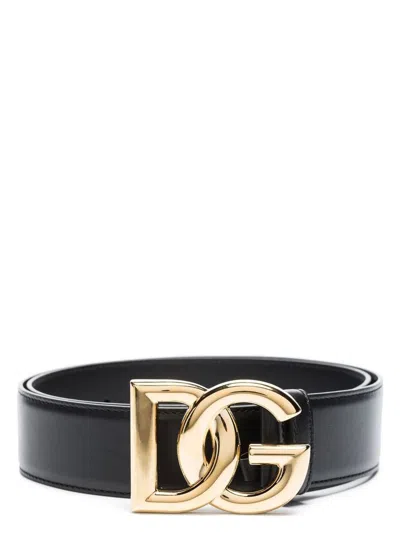 Dolce & Gabbana Women's Dg Logo Leather Belt