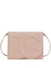 Dolce & Gabbana Women Dg Logo Leather Crossbody Bag In Pink