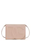 Dolce & Gabbana Dg Logo Crossbody Bag In Calf Leather In Powder