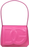 Dolce & Gabbana Leather Shoulder Bag With Dg Logo In Pink
