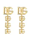 Dolce & Gabbana Long Earrings With Dg Multilogo In Gold