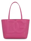Dolce & Gabbana Fuchsia Shoulder Bag With Logo Dg In Leather Woman In Fuchsia