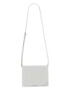 Dolce & Gabbana White Dg Logo Leather Cross Body Bag In White