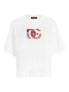 Dolce & Gabbana Short Sleeve Floral Logo T-shirt In Multi