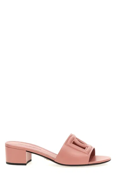 Dolce & Gabbana Women 'dg' Mules In Pink