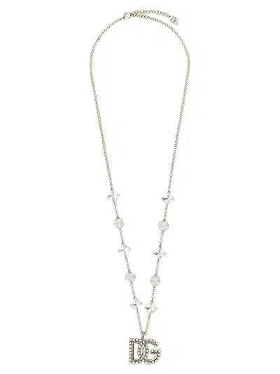 Dolce & Gabbana Women's Dg Pendant Necklace In Silver