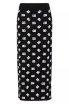 Dolce & Gabbana Chic Black Mambo Midi Skirt With White Pots In Multicolor