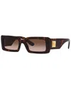 Dolce & Gabbana Rectangular Sunglasses, 53mm In Brown