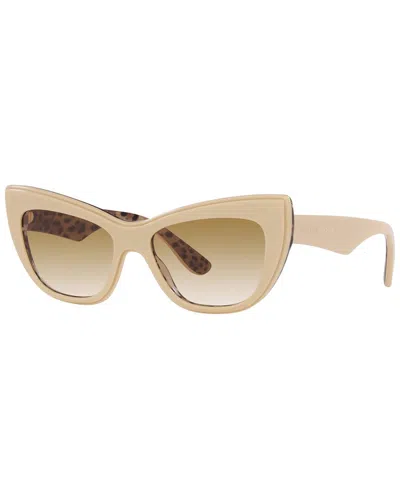 Dolce & Gabbana Dolce And Gabbana Gradient Light Brown Cat Eye Ladies Sunglasses Dg4417 338113 54 In Clear Gradient Light Brown