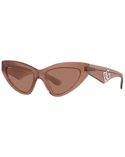 Dolce & Gabbana Women's Dg4439 55mm Sunglasses In Brown