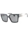 Dolce & Gabbana Embellished Dg Mixed-media Square Sunglasses In Grey