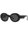 Dolce & Gabbana Logo-embossed Round-frame Sunglasses In Black