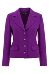 Dolce & Gabbana Dolce Wool Crepe Jacket In Purple