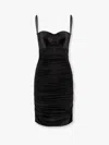 Dolce & Gabbana Women Viscose Blend Dress With Bra Detail In Black