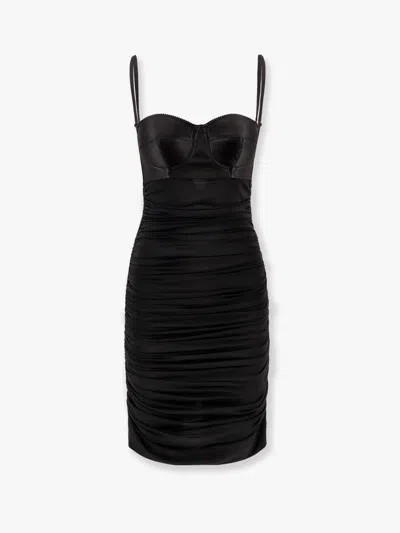 DOLCE & GABBANA DOLCE & GABBANA WOMEN VISCOSE BLEND DRESS WITH BRA DETAIL