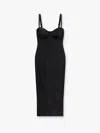 Dolce & Gabbana Satin Dress With Bustier Detail In Black