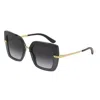 Dolce & Gabbana Womens Black Dg4373 Square-frame Acetate Sunglasses In Black