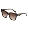 Dolce & Gabbana Dg4384 Square Sunglasses, 53mm In Havana
