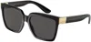 Dolce & Gabbana Dolce And Gabbana Dark Grey Square Ladies Sunglasses Dg6165 501/87 56 In Black