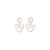 Dolce & Gabbana Stylish Brass & Plexiglass Earrings Clips In Silver
