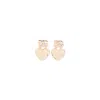 Dolce & Gabbana Heart Pendant Brass Earrings With Pearl Detail In Silver