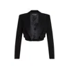 Dolce & Gabbana Short Wool Crepe Jacket In Black