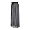 Dolce & Gabbana Belted Midi Chiffon Skirt In Black