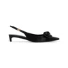 Dolce & Gabbana Satin Slingbacks With Bow Detail In Black
