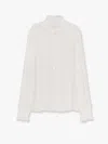 Dolce & Gabbana Silk Crewneck Long-sleeved Shirt In White