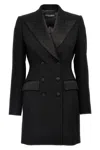 Dolce & Gabbana Lapel Long-sleeved Suit Jacket In Black