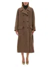 Dolce & Gabbana Double-breasted Coat In Beige