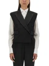 Dolce & Gabbana Tuxedo Gilet With Satin Peak Lapels In Black
